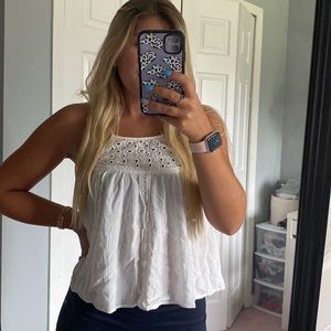 White adjustable tank top